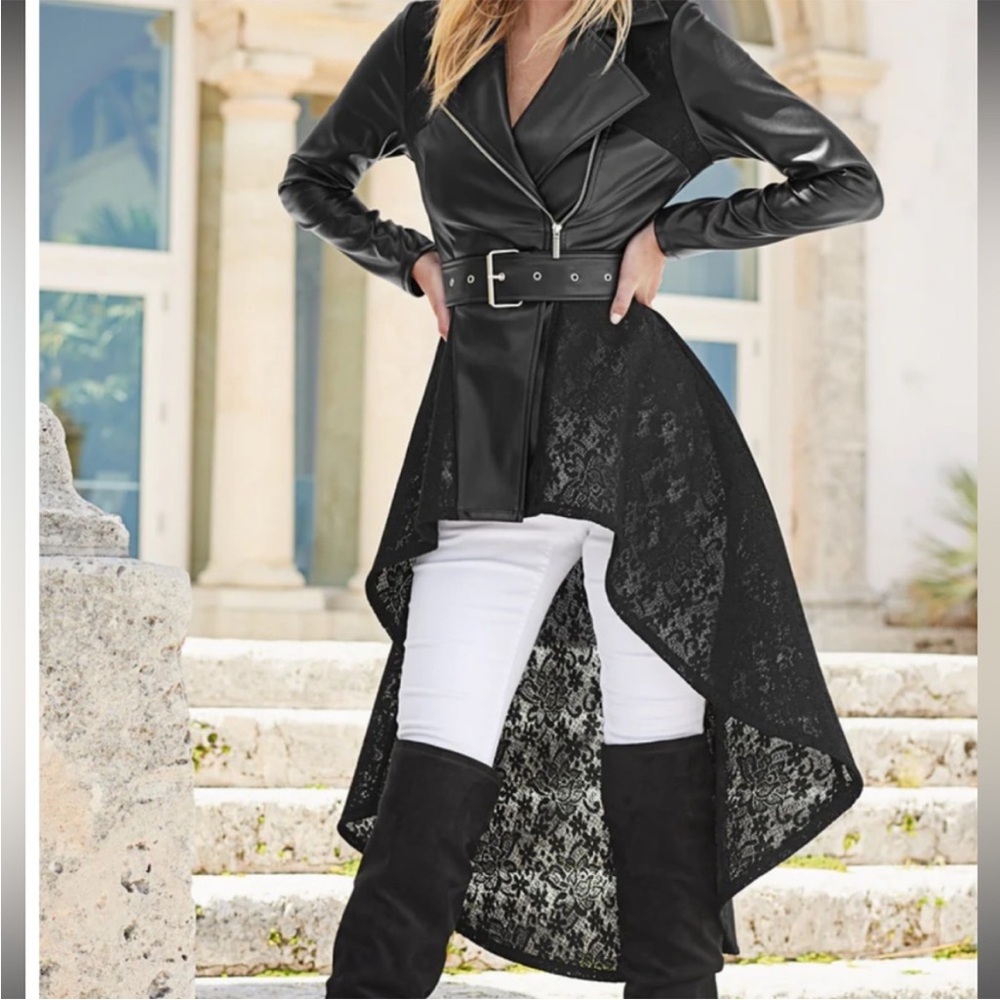 Black Lace Detail Women's Jacket